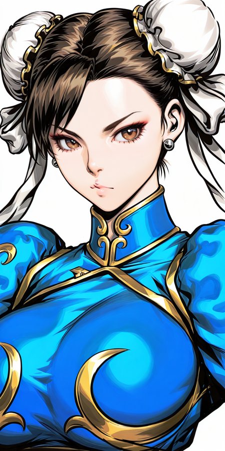 {{amazing quality, best quality, high quality, very aesthetic}}, 1girl, solo, looking at viewer, simple background, chun li, :<
 <lora:Artgerm_Sketch_Illustrious:1>