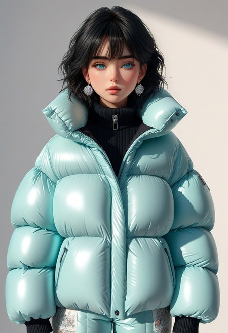 ((((down padded coat)))), ((((puffer pants)))), ((((full body, standing)))), ((((very warm)))), ((((hot)))), indoors, ((((sweating profusely)))), ((((sweat)))), ((((sweatdrop)))) masterpiece, best quality, (((masterpiece, illustration))), (super_detailed, 8k wallpaper, hyper_detailed, ultra_detailed, beautiful_and_delicate, intricate details), (girl, solo,small_girl, small_face), (medium_black_hair, bangs pinned back , single_side_earring) , (disheveled_hair, beautiful_detailed_hands ) , (beautiful_detailed_aqua_eyes), (deepen contour, depth of field, chromatic_aberration, dynamic_light, dynamic_shadow, perfect lumination), padded cuffs, padded collar, Thick padded cuffs, Thick padded collar, <lora:Collar-SDXL:0.6>, <lora:Cuffs-SDXL:0.6>, <lora:Puffer_Jacket_and_Down_Jacket_-_Extra_Puffy_Jackets:0.4>, <lora:snowpants_v1:0.4>, <lora:detailed_notrigger:1>