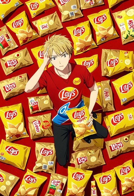 Lays Package with yamato ishida as a model