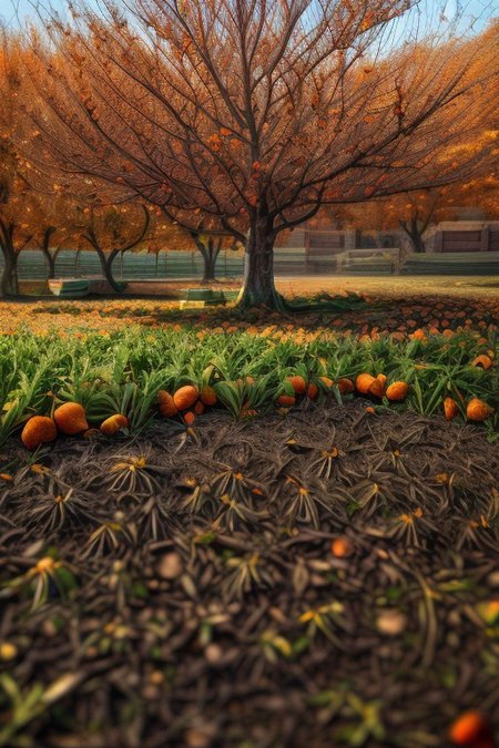 masterpiece, best quality, ultra-detailed, realistic, 8k, (((harvest season:1.37) (fruitful season:1.37) apple trees, orange trees, mango trees, under the trees there are lots of strawberry trees:1.37)), grass, morning, sunrise, glitter on top, some birds fly in the sky over long distances as background, simple life in a village, surreal, incredible lifelike, naturalism, immaculate detailed realism photography, rich colors, best colors perfect composition, perfect colors, colorful, clear photo, intrigue the life in a village panorama, delicate photo, immaculate micro-details nature elements, (out-of-this-world scenery:1.23), beautiful landscape, beautiful flowers, crystal fantastic, more nature elements, rich nature elements, perfect dynamic angles for viewing the scenery, very aesthetic, artistic style, surreal, insanely lifelike, top best photography, greatest detailed, intricate nature details background, depth of field, (no human:1.37), detailerlora,