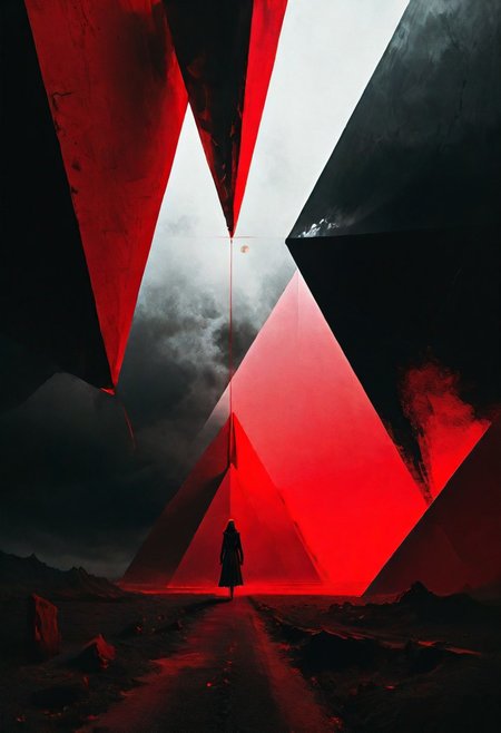 Dystopian style , Salvador Dali, <lora:Beksinski_SDXL_V2:0.35> <lora:Kodak Motion Picture Film Style v5_2:0.75> Kodak Motion Picture Film Style <lora:EldritchCandids1.1.2:0.3> <lora:Desolation:0.2> <lora:xl_more_art-full_v1:0.7> <lora:abysues:0.35> abysues, abx, close-up, zoomed, perspective, , <lora:MJ52_v2.0:0.25>  close-up, an idyllic fleeting heartbeat in the depths of a desolate wasteland, liminal fog, circles, triangle, geometric shapes, (ethereal, crimson wisps, grainy texture, 96YOTTEA). abstract geometric gradients. <lora:96YOTTEA style for AWDXL2:1>
rich colors, stunning background. dark and moody, a mesmerizing blend of light and shadow. masterpiece, absurdres, intricate details . Bleak, post-apocalyptic, somber, dramatic, highly detailed