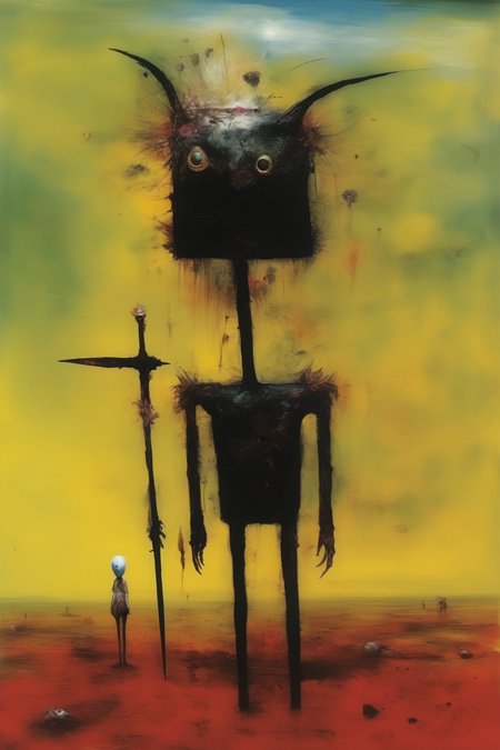 <lora:Sidney Nolan Style:1>Sidney Nolan Style - final fantasy