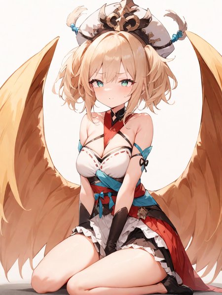 ,(ho-oh:0.7),1girl,(solo:1.2),white background,simple background,bare shoulders,,<lora:ho-oh-000004:0.7>,<lora:ç¥å¥å¦å¦å·¥å·:1>, masterpiece, best quality, very aesthetic, absurdres