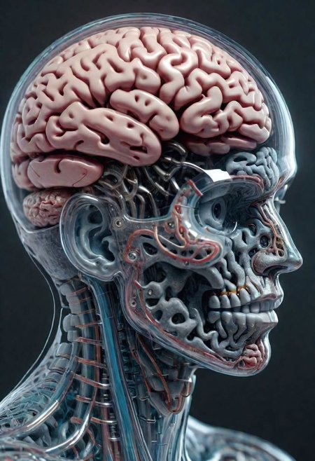 layered transparency of human head inside  brain hybrid, beautiful detailed intricate insanely detailed octane render trending on artstation, 8 k artistic photography, photorealistic, trending on artstation, sharp focus, studio photo, intricate details, highly detailed, by greg rutkowski
