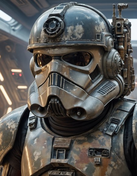 by Giovanni Battista Venanzi,  (faded , scifi but extremely beautiful:1.4), (intricate details, masterpiece, best quality:1.4)
Star wars movie style, movie still, dynamic, highly detailed, reminiscent of Star wars movies, , looking at viewer
<lora:add-detail-xl:1> <lora:xl_more_art-full_v1:0.5>  <lora:looking_at_viewer:2>