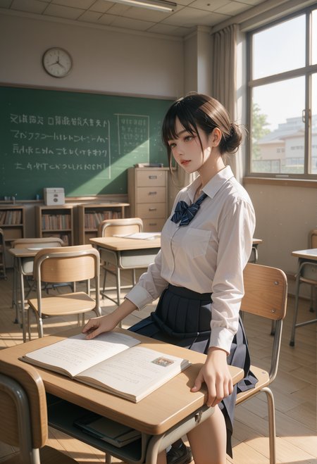 ,ruanyi1125,school,classroom,<lora:1125 Old Classroom_v1_pony:0.8>, score_9,score_8_up,score_7_up,,8k,1girl,solo,,