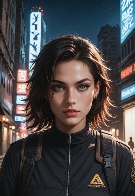 safe_pos, score_9, score_8_up, score_7_up, score_6_up, post-apocalyptic survivor, rugged tactical gear, assault rifle, long messy hair, realistic, cinematic angle, cinematic lighting, athletic body, fierce face, piercing green eyes, combat pose
BREAK
standing amidst the ruins of a destroyed city
BREAK
source_dystopian_art, rating_explicit, expressive, full body, dynamic pose
BREAK
detailed beautiful background, crumbling buildings, abandoned cars, overgrown vegetation, dark sky, desolate atmosphere
<lora:Expressive_H:0.6>Expressiveh, (SimplepositiveXLv1:1.3), (((upper body, full clothed:1.85)))
((masterpiece))
 (ultra realistic, 32k, masterpiece:1.2), (high detailed skin:1.1), (high quality:1.1)
(((full clothed)))
<lora:DandonFuga_Style_v.2_-_Pony:0.8>
 (8k uhd:1,4)
 <lora:add-detail-xl:1>
 <lora:Dynamic Poses:1>