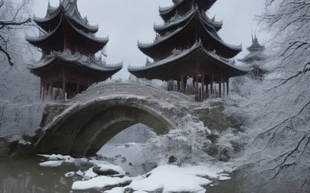 masterpiece, best quality, high quality, extremely detailed CG unity 8k wallpaper, classical chinese garden, scenery, amsterdam, winter,((snowing)),outdoors, sky, day, landscape, water, tree, blue sky, waterfall, nature, lake, river, cloudy sky,award winning photography, Bokeh, Depth of Field, HDR, bloom, Chromatic Aberration ,Photorealistic,extremely detailed, trending on artstation, trending on CGsociety, Intricate, High Detail, dramatic, art by midjourney