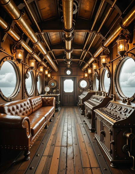 steampunk airship illu
