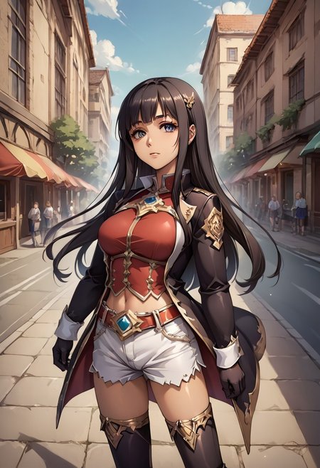 (score_9,score_8_up,score_7_up,source_anime,(masterpiece:1.2),best quality,very aesthetic,public indecency,absurdres),masterpiece,best quality,very aesthetic,fantasy,absurdres,1girl,solo, <lora:towa_p_v1:1>,towa,t_clothes,black hair,long hair, black_thighhighs,gloves,boots,short shorts,midriff,coat, <lora:Fixhands_anime_bdsqlsz_V1:1>, looking_at_viewer,pov,front view,face_focus,upper_body,from_above,looking_up,expressionless,profile,, masterpiece,best quality, very aesthetic, absurdres, ultra detailed, high resolution, 4k, extremely detailed CG,
detailed eyes、detailed face and detailed skin <lora:add-detail-xl:1.0>