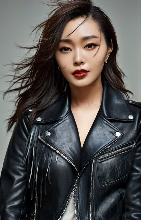 UHD, 4k, ultra detailed, cinematic, a photograph of (masterpiece,best quality,ultra high res:1.2),(photo-realistic:1.3),(beautiful face,exquisite face,skin texture:1.1),(Leather_jacket_with_fringe:1.5),(Distressed_boyfriend_jeans:1.4),(Biker_boots:1.3),
side_light,sweet,<lora:songyi_XL_0_-000004:1.1>,
chinese actress,songyi,, epic, beautiful lighting, inpsiring