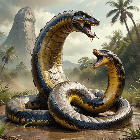 Goliath vs anaconda
 <lora:Cute_Drawing:.5>