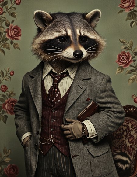 novuschroma78 style professor raccoon <lora:novuschroma78 style:1>, <lora:sdxl_lightning_8step_lora:1>