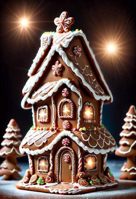 *snoo* Gingerbread icing candy style  glowing light