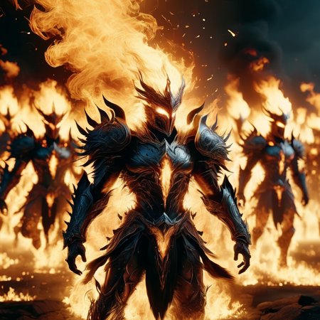 ignar burning shadows of warriors on the battlefield, dark, cinematic, enigmatic, photorealistic, very detailed<lora:ignar:1>