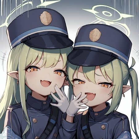 score_7_up, score_6_up, score_5_up, source_anime,
<lora:hikanozo.pony:1>, hikari, nozomi, halo, 2girls,
<lora:Mesugaki_Concept_v1.1-pony:0.8>, mesugaki, smug, hand to own mouth, skin fang,
emphasis lines,