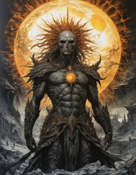 by ian miller,  (solar but extremely beautiful:1.4), (masterpiece, best quality:1.4) , in the style of nicola samori,
<lora:epi_noiseoffset2:0.5> <lora:add-detail-xl:1> <lora:xl_more_art-full_v1:0.5>  <lora:NicolaSamori:0.7>