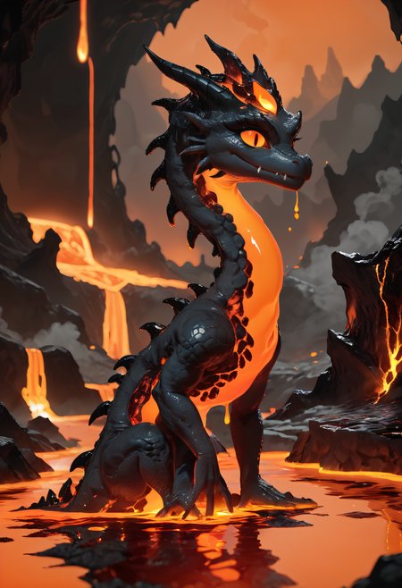 score_9, score_8_up, score_7_up, score_6_up, score_5_up, score_4_up, (a ancient dragon emerging out of lava), beautiful eyes, smoke, (cave background, molten lava, dripping lava, molten stone), new school style, sharp focus,