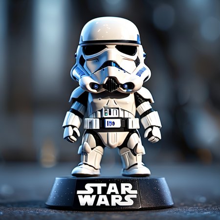 <lora:Cute_Collectible:1>,"Star Wars" written,35mm photograph,film,bokeh,professional,4k,highly detailed,<lora:StormtrooperV1:0.8>, stormtrooper,