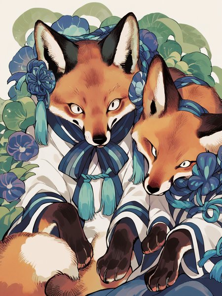 score_9, score_8_up, score_7_up, score_6_up, score_5_up,  <lora:tonbippoXLP:1> tonbippo, no humans, animal, fox