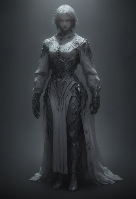 Setting within dark concrete ruins.
Full body portrait, angry expression, looking at camera,  standing, feet visible, normal human proportions,
man, tall smart person, royal soldier, royal military, regal being,
ornate uniform, (white and gold porcelain royal celestial clothes), holding scifi weapon, mechwear, commando uniform, crystal details in armor, crystal ornate earrings, crystal jewelry, details fractal armor,
((((crystallization of the face)))), teeth made of quartz, ((((eyes made of ulexite)))), hair made of Fanlike acicular-fibrous crystal groups, thin crystal hair, flowing white fractal hair, large perfect eyes, crystal iris, eyes made of crystal, ((white porcelain skin)), (white_skin), glowing clear eyes, celestial eyes,  interweaving techno-anatomical and fractal elements, Ellen Jewett's intricate sculptural craftsmanship, no eyebrow hair,
dynamic lighting highlighting multifaceted textures, cinematic post-processing for an exquisite visual narrative, breathtaking surreal masterpiece,
sci-fi royal palace setting, single source lighting, low light setting, dark room, intense lighting,