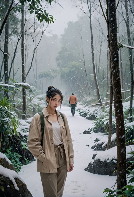 score_9,score_8_up,score_7_up,8k,,ruanyi0732,snowing,jungle,
1girl,<lora:0732 winter_v1_pony:1>