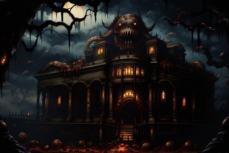 Photography, photorealistic, insanely real life detailed, 8k, highest resolution possible, sharp focus, taken with professional DSLR and lenses, cinematic, taken best skilled cinematographer, 
monster, horror \(haunted house\), Darkness,
Inside a haunted house, indoors,night,dark, creepy, scary,terrifying, haunted,
horror movie atmosphere, cinematic dark night time lighting and dramatic shadows,
Cinematically<lora:Reel_WHorror_1_2_9_ReWo_n:1> realistic horror scene of an indoors, 
humanoid, eyes,extra eyes,tentacles,horn,flesh,
veins, multiple limbs, blood pool, teeth, rim lighting, pov, (8K, RAW photo, best quality:1.2, masterpiece:1.2), (realistic, photo-realistic:1.2), ultra-detailed,