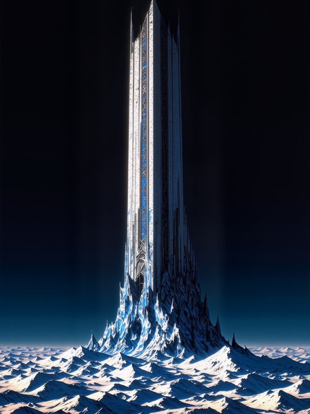 a hyper-realistic and highly detailed illustration, symmetrical, golden ratio, 8k, 16k, 
the tower of cosmic nihility, 
the farseeing eye that reveals, 
we may wander, 
lost in its light, 
the cosmic horror empowers me, 
an escape from my need to believe, 
i stare into the vast cold void to conquer, 
silver, black, night blue, cyan, faint moonlight, 
mythp0rt, ne0nfant4sy, midjourney_whisper_avant_couture, 
<lora:style-mythic_fantasy-v2-flux-by_velvets:0.8>
<lora:style-neon_fantasy-flux-by_neowave:0.8>
<lora:epic_gorgeous_details-balance-flux-by_flyway:0.8>
<lora:style-midjourney_lucid_dreams-flux-by_kawaiikitsuneai:0.15>
<lora:midjourney_whisper_avant_couture-flux-by_aihonobono2023:0.85>