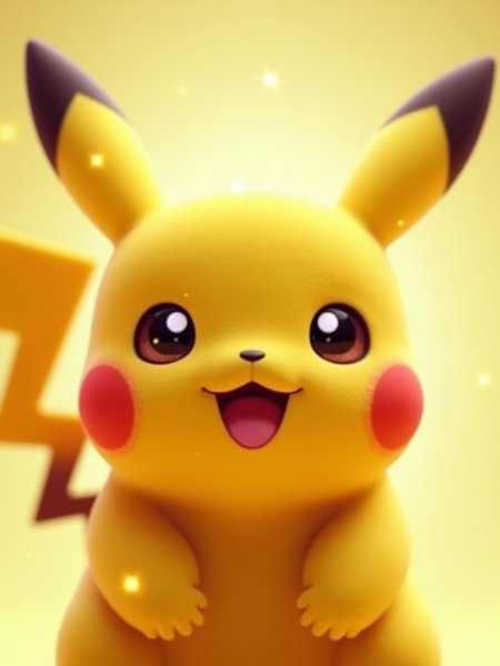 Concept for a Close-Up Image: "Pikachu"
Character Choice:
Let’s focus on Pikachu, the iconic Pokémon known for its cuteness and electric personality. A close-up of Pikachu's face will highlight its adorable features.

Composition:

Close-Up Focus: The image centers on Pikachu's face, capturing its round cheeks, big eyes, and signature ears. The composition should fill the frame with Pikachu's features, emphasizing its cuteness.
Facial Features:

Round Face: Pikachu’s face should be plump and round, enhancing its adorable appearance. The cheeks can be slightly flushed to give a lively look.

Big, Sparkling Eyes: Highlight Pikachu's large, expressive eyes, filled with excitement and innocence. Add a twinkle effect to make them appear more lively and engaging.

Cheerful Expression: Pikachu should be smiling widely, with its mouth open in a joyful expression. This will convey its playful and friendly nature.

3D Style:

Soft Textures: Use a 3D style that emphasizes soft, rounded shapes. Pikachu's fur should have a smooth, slightly shiny texture, making it look fluffy and huggable.

Dynamic Lighting: Implement soft, diffused lighting that creates gentle shadows and highlights, enhancing the 3D effect. The light should accentuate the curves of Pikachu’s face and body.

Additional Details:

Signature Ears: Pikachu’s ears should be perked up and slightly tilted, adding to its playful demeanor. The tips can be darkened for contrast.

Electric Sparks: Consider adding tiny, glowing electric sparks around Pikachu to emphasize its electric type and add a fun, dynamic element to the image.

Background Elements:

Soft Gradient Background: A soft, blurred gradient in shades of yellow or light blue can create a cheerful atmosphere without distracting from Pikachu.
Overall Mood:
The image should evoke feelings of joy and playfulness, capturing Pikachu's essence as a beloved character in the Pokémon franchise. The close-up perspective, combined with its adorable features and 3D style, creates a heartwarming portrayal that resonates with fans of all ages.