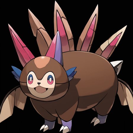<lora:pokemon_pony_xl:1>, watercolor creature art like pokemon, Type: Bug, Type: Steel, Egg Group: Water 1, is a pokemon creature that The animal's heartbeat produces a Bronze glow that can be seen through its chest, rhythmically pulsing in the dark.,It is a friend to the Old world porcupine, offering shelter and protection to those who seek refuge in its presence,On the top of its head, it sports a crown-like structure made of hardened Brown keratin,Its wingtips emit a Fuchsia spark when it takes off or lands a mark of the powerful Dragon energy it wields,The creature's claws are retractable and sharp enough to cut through steel score_9, score_8_up, score_7_up, score_6_up, score_5_up, score_4_up.  Simple black background, (Masterpiece:1.3) (best quality:1.2) (high quality:1.1)