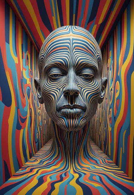 psychedelic ,Ben Goossens, pattern, in the style of emotive figural distortions,  ephemeral installations,bold lines,poster, intricate,artstation <lora:add-detail-xl:1>