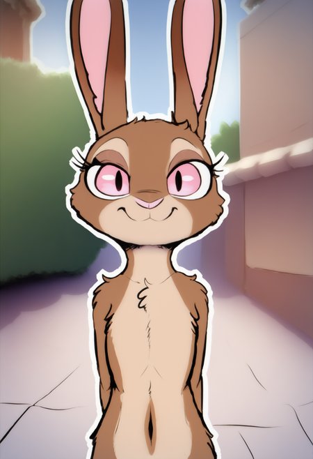 score_9_up, score_8_up, furry female, Ellie, bunny, solo, lagomorph, fluffy, pink eyes, light brown fur, brown belly fur, (upper body, three-quarter portrait:1.2), standing_on_shoulder, cute, court, 4k, shading, absurd res, art by chowdie <segment:yolo-Hand.pt,0.2,0.4//cid=1><segment:yolo-Face.pt,0.2,0.4//cid=2>