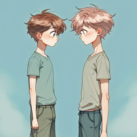 (Pencil_Sketch:1.2, messy lines, greyscale, traditional media, sketch), unfinished, hatching (texture),((growth sequence)), ((grow timelapse)), ((two friends comparing who is taller)), ((tall man comparing height with a  skinny twink)), ((tall man and short man)),  ((height difference)), ((size difference)),2boys, ((young face), (skinny twink), ((shorter twink)), clothed, 2boys waring boy clothes, (young faces), ((2.3 meters vs 1.7 meters of height)) ,skinny boy, medium hair, brown hair,