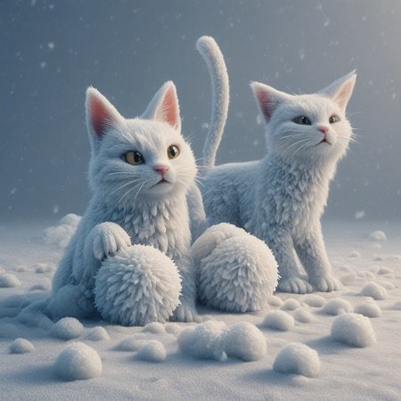 fr0stwrld, snow cat, ice ball of yarn