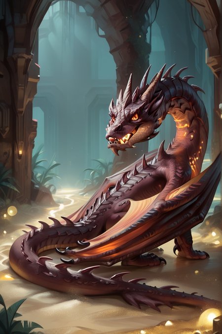 realistic,  porn,    BREAK,     <lora:Smaug_Lord_of_the_Rings-000005:1> smaug, feral dragon,  (look back:1.3),  cave, zPDXL2,  zPDXLxxx, zPDXLrl, <lora:Pony_QualityV4.0:1.12>