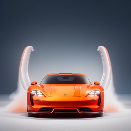 Porsche Taycan, carhelper, hyperfluid energy waves,floralmarble-300, photohelper
