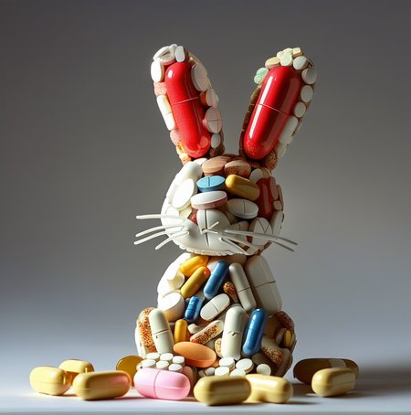 pills buny with pills, beautiful lighting, a very detailed masterpiece <lora:pills:1>