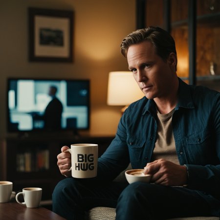 cinematic film still of cinematic film still of  <lora:add-detail-xl:1>0
<lora:detailed:0.3>
<lora:perfection style:0.3>
<lora:xl_more_art-full_v1:0.3>
 <lora:Big Hug Mug:0.9>
A mug with text on it says "Big Hug Mug" a person holding a coffee mug in front of a television,1boy,sitting,male focus,food,multiple boys,indoors,2boys,cup,couch,popsicle,mug,lamp,bald,photo (object),television,poster (object) , sharp, detailed, epic photography, artistic, dramatic light, cinematic style, film style, true detective style, mug style, shallow depth of field, vignette, highly detailed, high budget, bokeh, cinemascope, moody, epic, gorgeous, film grain, grainy