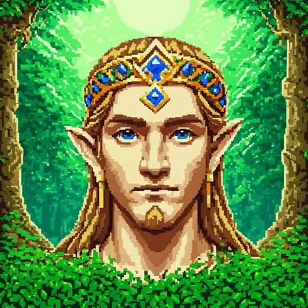 pixel-art pixelartlora, 1man, portrait . low-res, blocky, pixel art style, 8-bit graphics, pixelartlora, 1man, portrait,The Legend of Zelda, Fantasy adventure, ancient temples, mystical creatures, lush forests, magical elements, intricate details
