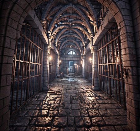 RAW photo, (masterpiece:1.3), subsurface scattering, heavy shadow, (high quality:1.4), (intricate, high detail:1.2), professional photography, HDR, High Dynamic Range, realistic, ultra realistic, photorealistic, high resolution, film photography, ambient lighting, atmospheric effects, <lora:detail_slider_v4:3>, OverallDetail, a room in a dungeon, chains on the wall, cages hanging from the ceiling, FanPri, <lora:FantasyPrison-10:1>, epiCPhoto
