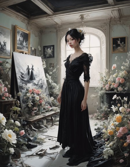 fleeting, ethereal, alluring, sparkling, artistic, mysterious, delicate, complex, black-and-white, twisted, by Graham Sutherland, Dan Mumford, Massimo Vitali, Hikari Shimoda, Xanti Schawinsky