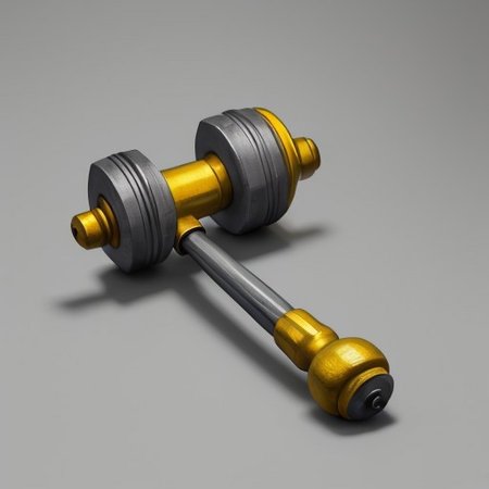 Tool hammer, gray background