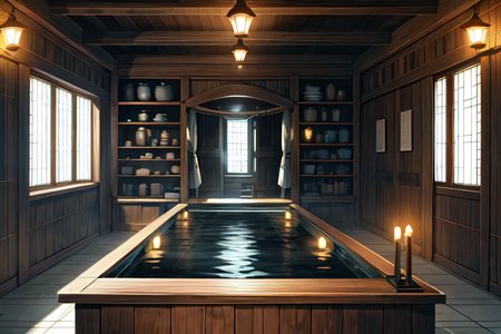 highly insanely detailed, masterpiece, top quality, best quality, highres, 4k, 8k, RAW photo, (very aesthetic, beautiful and aesthetic),  
(code_style,codestyle), 
<lora:CodeStyle (half generic class)_564920:0.7>, 
(1girl:1.3), 1other, 
Bathhouse,Steam-filled chamber with a sunken bathing pool lined with tiles,shelves stacked with aromatic oils and perfumes,woven baskets for towels,flickering oil lamps,and intricate tile mosaics depicting scenes of daily life,âââ
