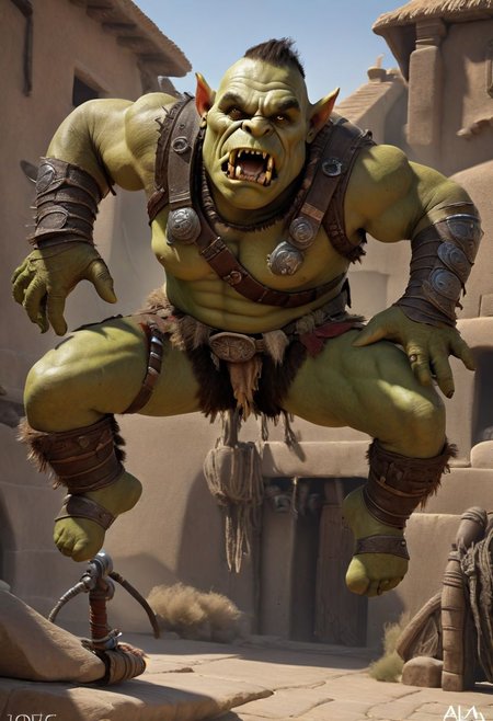 orc henjump <lora:_sdxl-henjump:1>