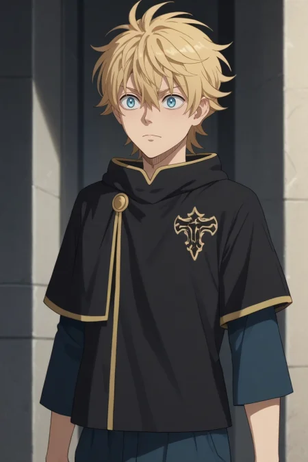 score_9, score_8_up, score_7_up, source_anime, rating_safe, , anime screencap, anime coloring, , , , 1boy, solo, male focus, <lora:luck_voltia_pony:0.88>, luck_voltia, blonde hair, blue eyes, short hair, hair between eyes, , , <lora:sdxl_lightning_8step_lora:1>
