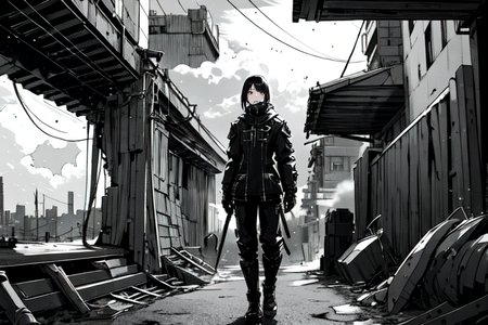 highly insanely detailed, masterpiece, top quality, best quality, highres, 4k, 8k, RAW photo, (very aesthetic, beautiful and aesthetic),  
tsutomu nihei,nihei_tsutomu,blame!,blame gakuen!,abara,TNstyle,sidonia_no_kishi,steam,foggy,smoke,mist,gauna,gauna mech,letterboxed,star \(sky\),starry sky,buildings,machinery,light particles,clouds,bones,air conditioner,walkway,bridge,lantern,concrete walls,metal walls,fence,cables,tubes,industrial pipes,wire,ventilation fan,ventilation shaft,dark sky,black sky,toha heavy industries,tentacles,drainpipe, 
<lora:ABARA:0.5>, 
(1girl:1.3), 
solo focus, 
Caribbean,dark tunnel,china street,âââ