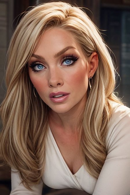 1 girl 35 years old, mature female, milf, blonde hair, long hair, straight hair, blue eyes, black eyebrows, big breast, amazing pert butt, amazing thighs, make up, round earrings, Portrait, close up,  milfy_mindy, hotmama, looking at the view, detail face, head turned,  white dress decollete
