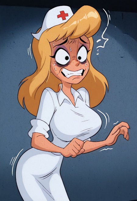 masterpiece, best quality, amazing quality, absurdres,(((((white background))))), (((hellonurse))), (((angry))), (((offending:2))),((((straining:1.5)))),(confused:1.5), ((((deep neckline)))),((((((extremely embarrassing))))),((((extremely rabiding)))),((((((raging)))))),(surprised:3), (smirk:2),(clenching teeth:1.5),(EXCITED:2),(nervous:4),(((((((envying:1.5))))))),(mad:1.5),(grin:1.5),((((twisting)))),((((((extremely malicing)))))),blonde hair, teal eyes, (((1girl))), alone, (big breasts:1.5),((((slim body))))),eyeshadow, twerking,((((tight dress)))), ((((white nurse dress)))), Heloise Nerz, hellonurse, dirty, detailed body, detailed face, highly detailed body, highly detailed face, dynamic pose, posing, ((((((angsty))))), (((((furious)))))), (((((submissive)))))), 1girl, dirty messed burnt blonde  hair, wounds, hit herself,  selfharm,terror,((((fear)))), wounds on face, wounds on body, extreme amount of wounds, wounds everywhere, (((((bags under eyes))))),  bags under eyes, shiners, stupid, dumb, extremely stupid, extremely dumb, no brain, brain damage, stupid blonde, extremely stupid blonde,  blue eyes, eye twitching, nervous eye twitching, extremely hard eye twitching, totally burnt hair, sexy, (horny:2),scared, in love, extremely dirty dress, hardly beaten fifty times, confused, humiliated face, depressed face, black eyes,  extremely broken heart, wall eyes, shaggy hair,smashed mouth, crazy emotion, narrow waist