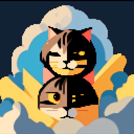 <lora:Weather_Icon_Style-10:0.95> weather_icon, cat_head, one eye closed, smirk, in cloud,<lora:LCM_SD15:1.0>