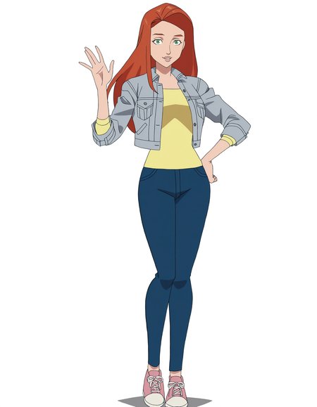 full body, solo, perfect composition, shadows, shading, <lora:anime_screencap-Illustrious:0.5> anime screencap, anime coloring, very aesthetic, absurdres, zPDXL, <lora:Pony_DetailV2.0:0.5> <lora:illustrious_quality_modifiers_masterpieces_v1:1>
<lora:2t0m3v3:1> 2t0m3v3, 1girl, long hair, female focus, looking at viewer, smile, defined lips, dynamic pose, waving, hand on hip,
casual_attire, grey jacket, sleeves rolled up, yellow shirt, cropped jacket, jeans, sneakers
(white background:1.2),